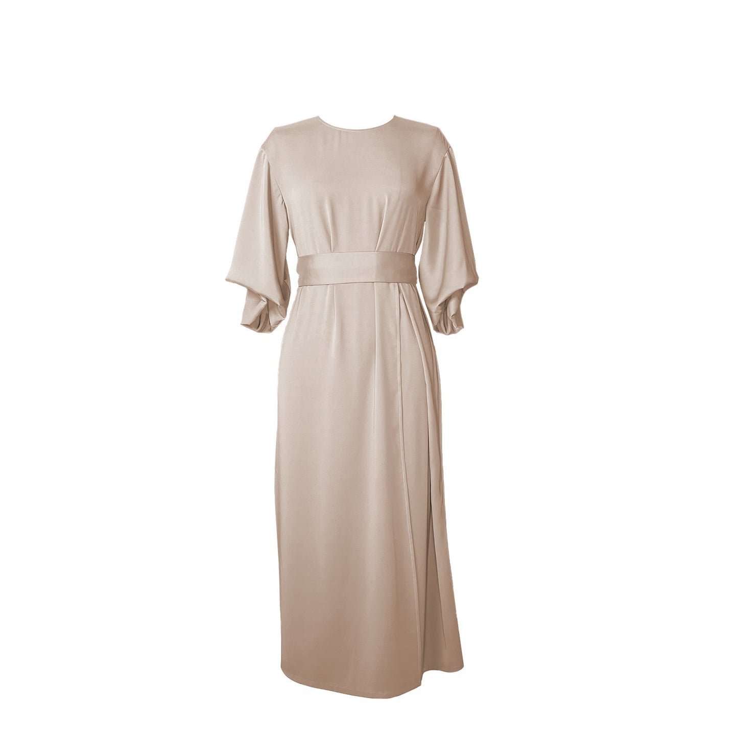 Vestido elegante con mangas abullonadas