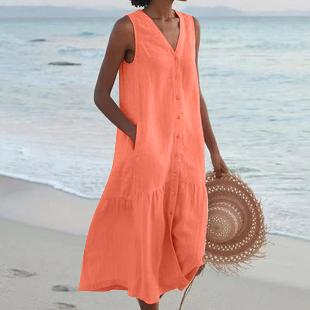 Celi - Vestido de Verano Estiloso que Cubre el Abdomen