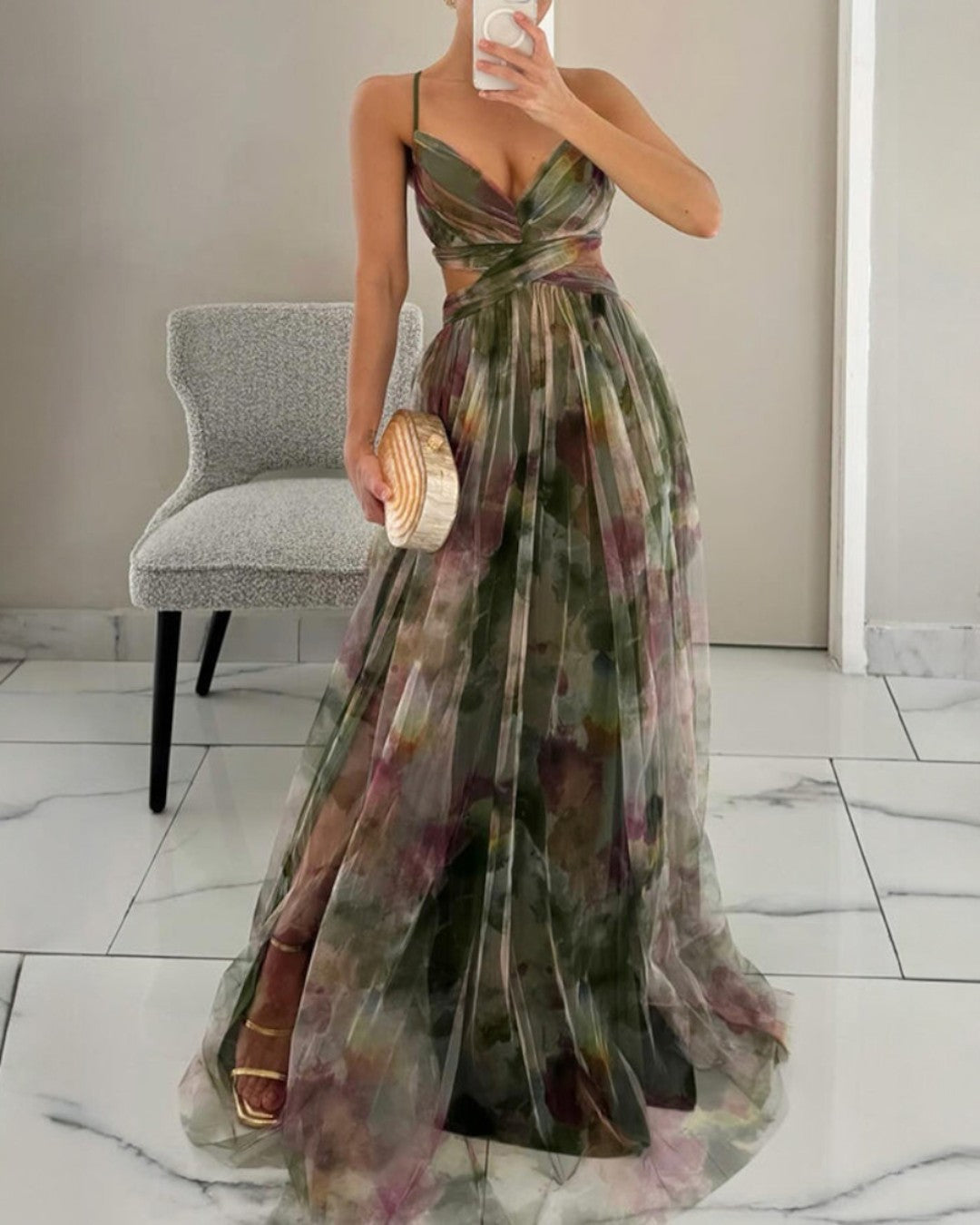 Giselle™ | Encantador Vestido Maxi con Estampado Floral