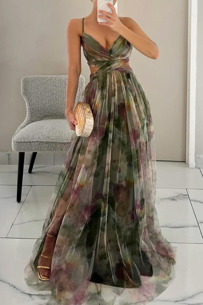 Jennifer | Vestido Maxi Floral Elegante