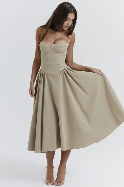 Elara | Vestido de tirantes con corsé
