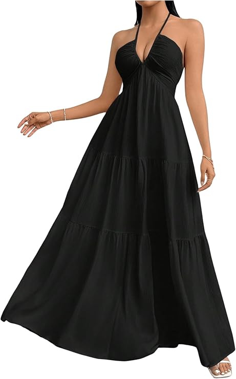 Vestido Maxi Fluido Elegante - Corte Afinante y Confortable