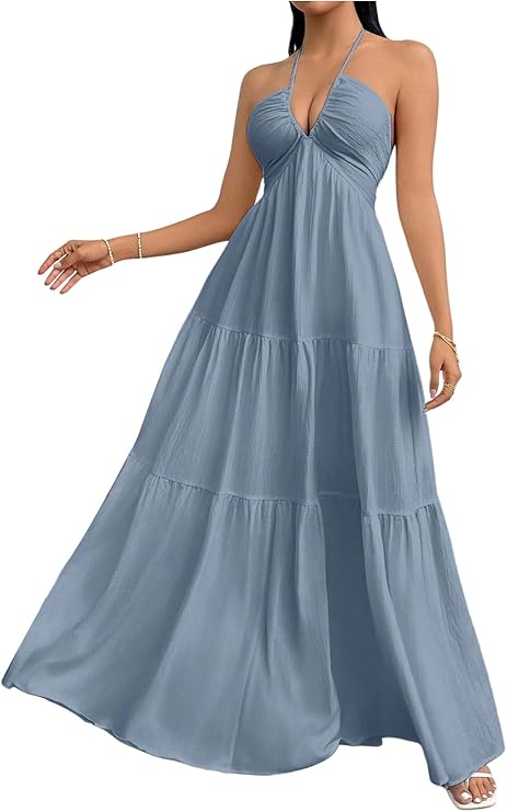 Vestido Maxi Fluido Elegante - Corte Afinante y Confortable