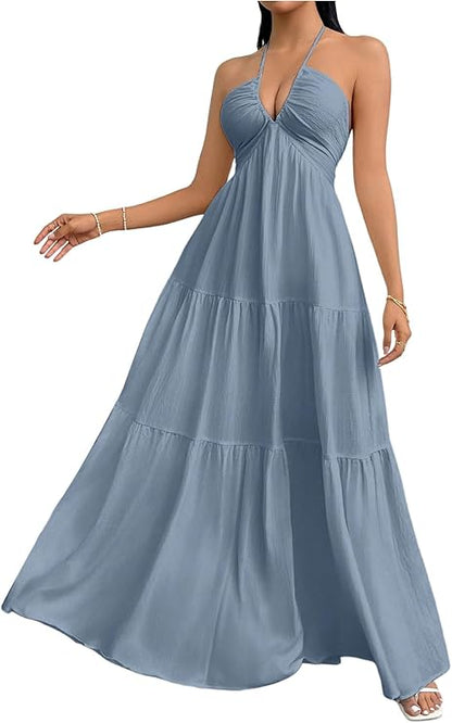 Vestido Maxi Fluido Elegante - Corte Afinante y Confortable