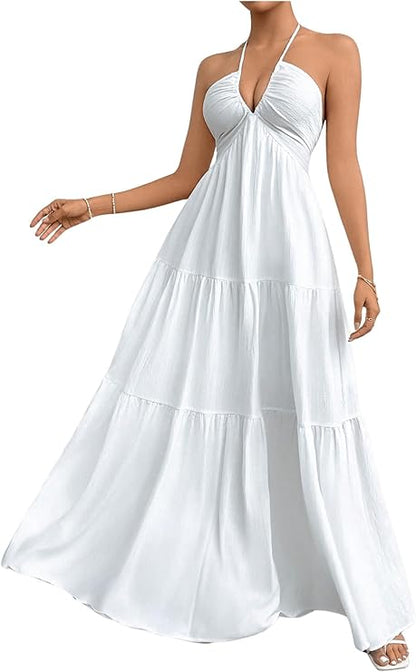 Vestido Maxi Fluido Elegante - Corte Afinante y Confortable
