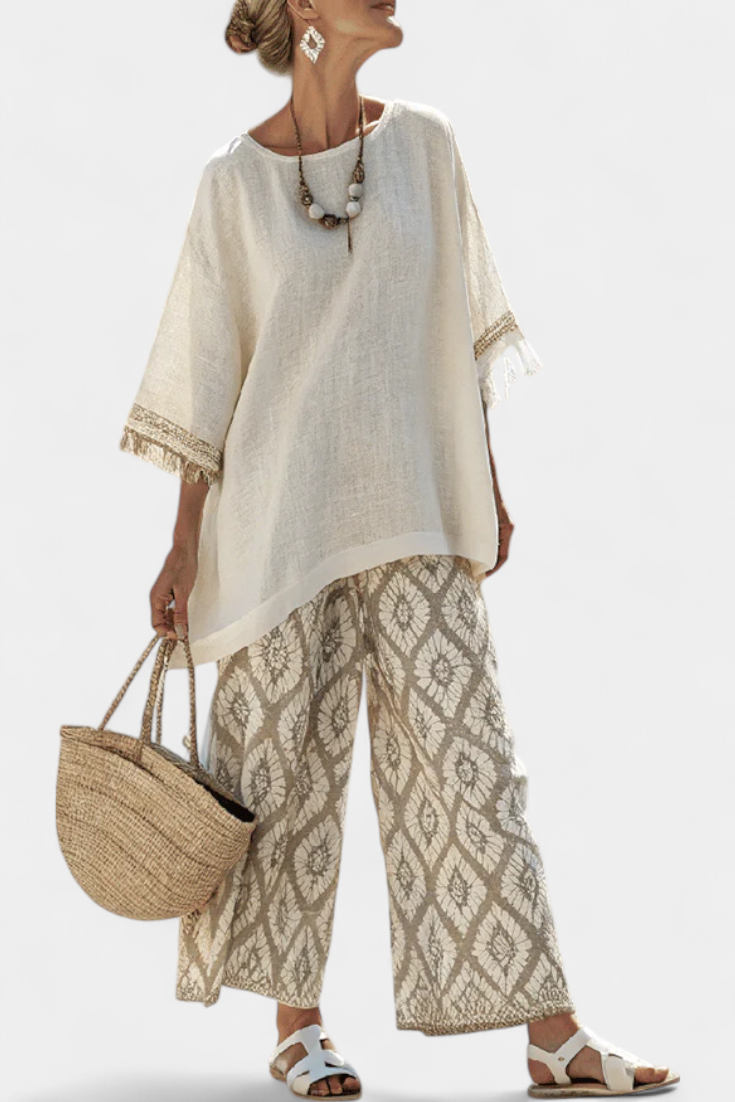 Alverra | Conjunto Sofisticado de Top y Pantalones Casual