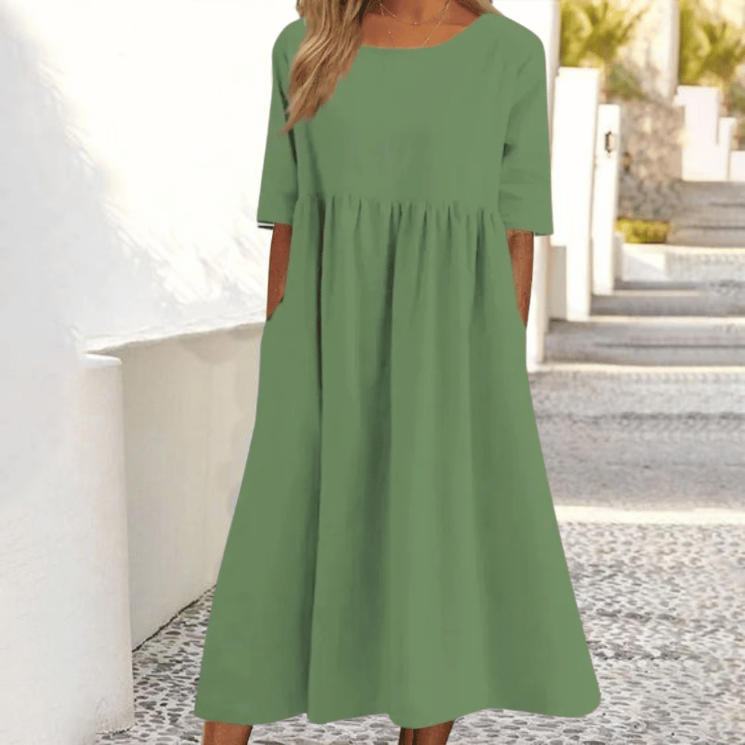 Caitlin | Vestido Hecho a Mano con Cubierta para el Vientre