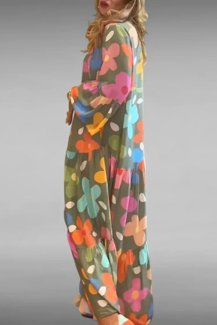 Sueño Floral | Vestido Maxi de Ajuste Cómodo
