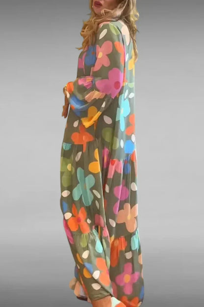 Sueño Floral | Vestido Maxi de Ajuste Cómodo