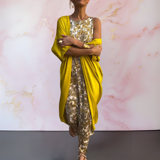 IRAVELLE – VESTIDO ELEGANTE CON CÁRDIGAN