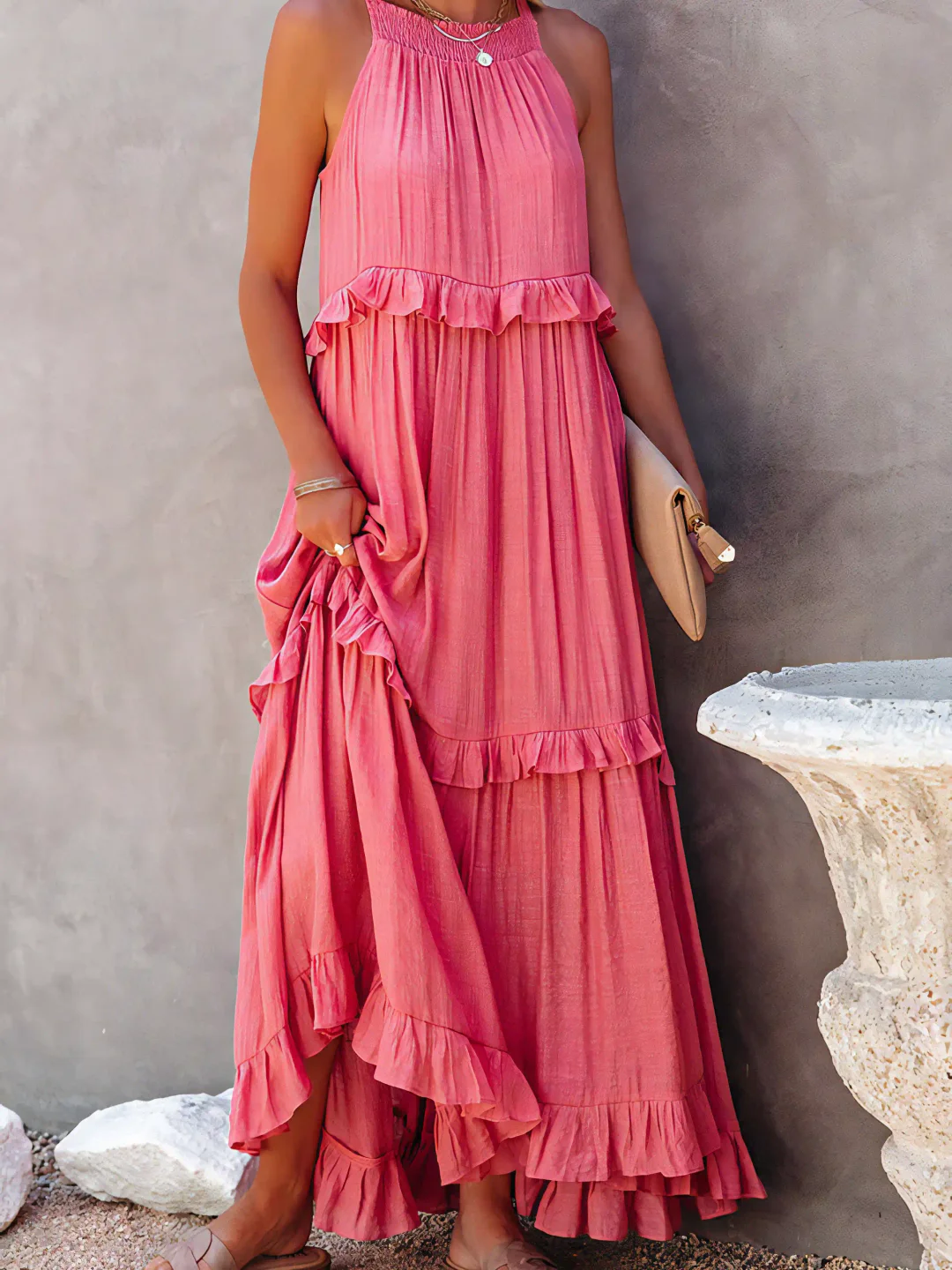 Mabel - Vestido Maxi con Volantes