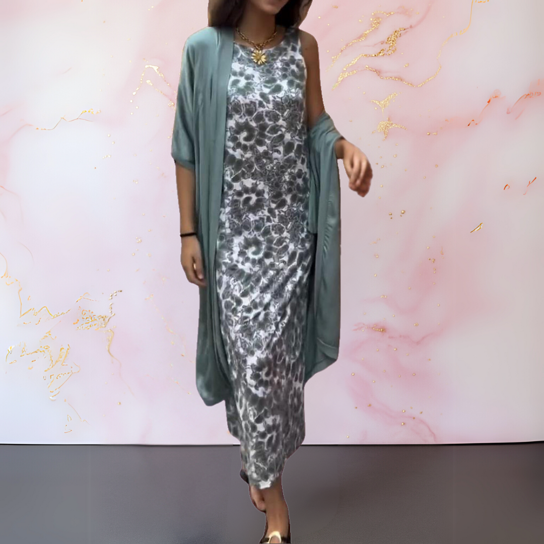IRAVELLE – VESTIDO ELEGANTE CON CÁRDIGAN