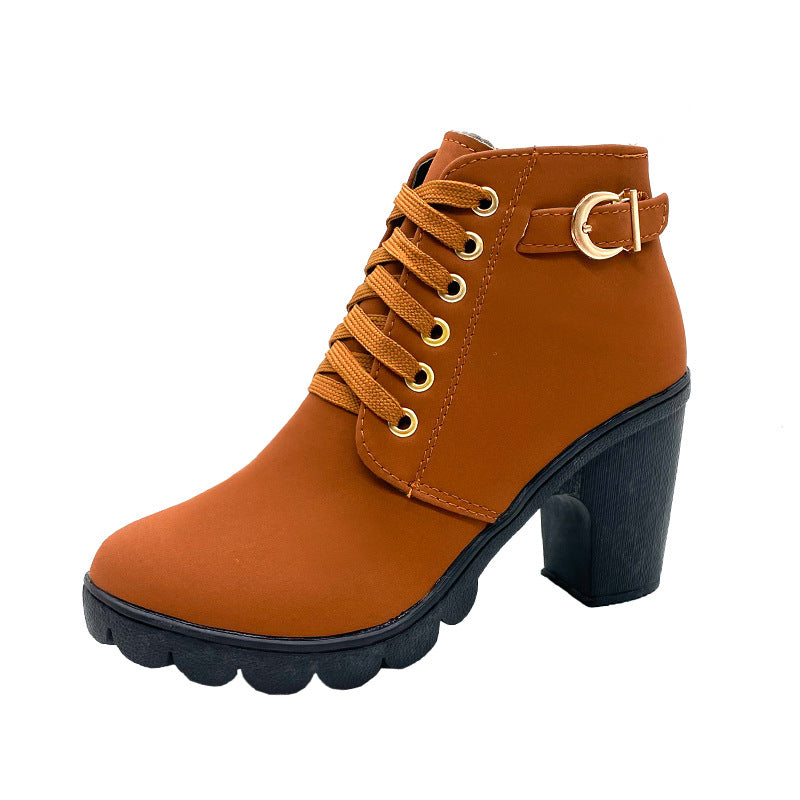 Botines con Tacón Chunky para Mujer