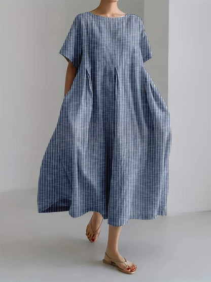 Daphne - Vestido Suelto de Rayas con Inspiración Vintage