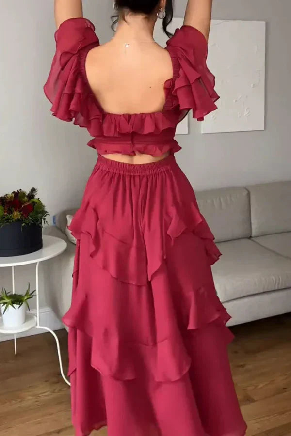 ISABELLA – VESTIDO ROMÁNTICO CON VOLANTES EN CASCADA