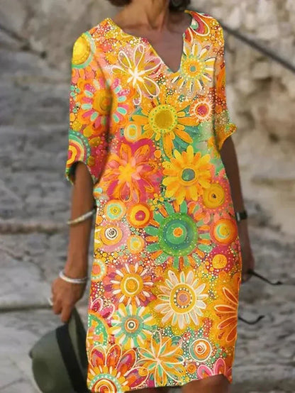 Beth™ - Vestido Floral Colorido
