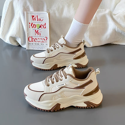 Rachel - Zapatillas de red casual con tacón alto para mujeres