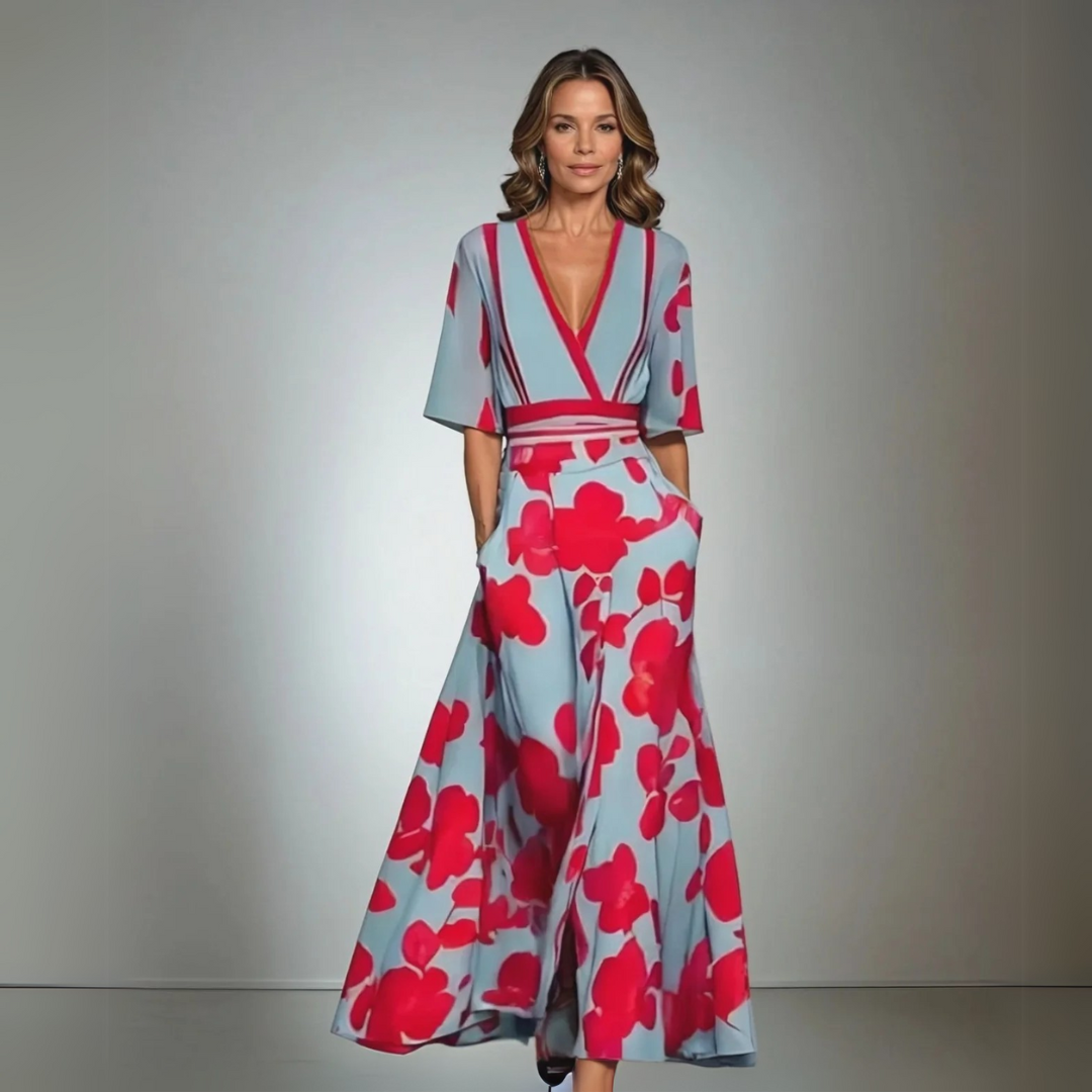 Ruby - Vestido Elegante con Patrón Floral