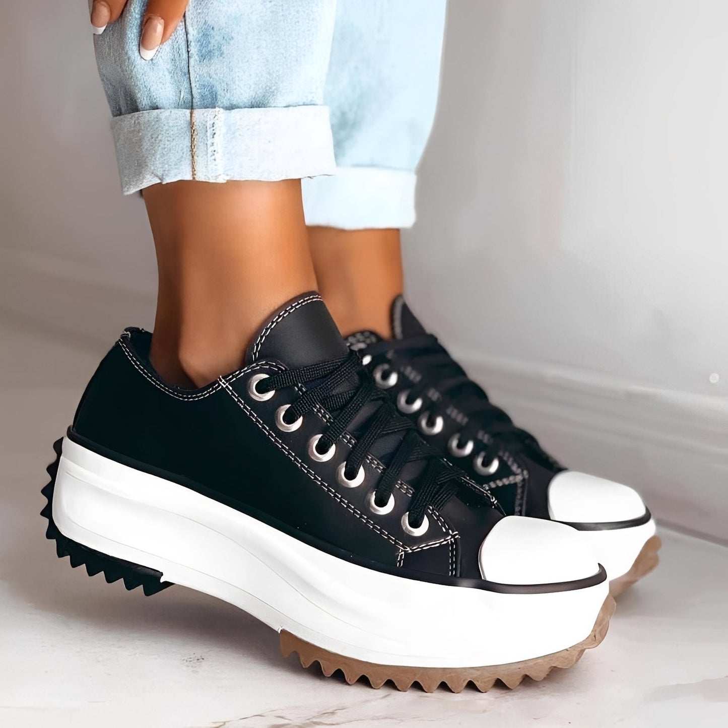 Caitlyn - Zapatos elegantes con suela gruesa para mujer
