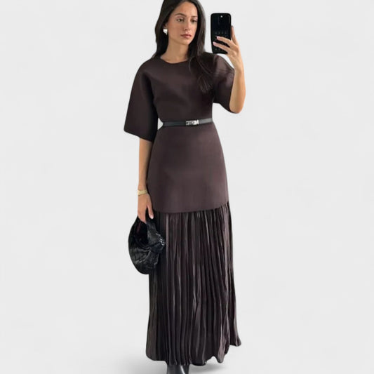 Andrea - Vestido Maxi Plisado