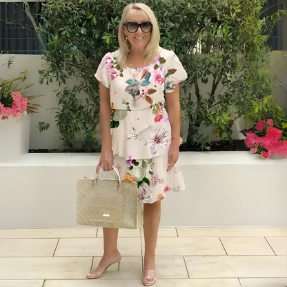 Lina™ - Vestido Fluido con Estampado Floral