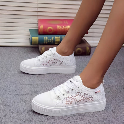 Jesse - Zapatillas casuales con cordones y suela plataforma para mujeres