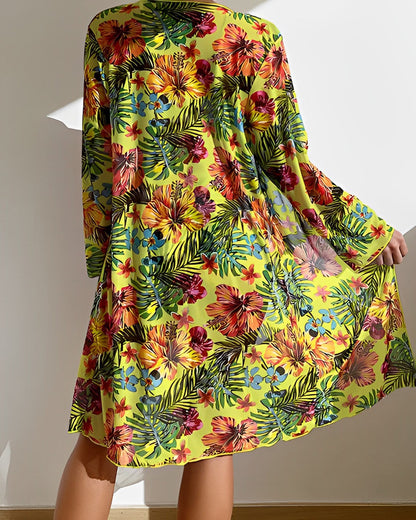 ALANI – CONJUNTO DE BIKINI CON ESTAMPADO TROPICAL Y CUBRIMIENTO