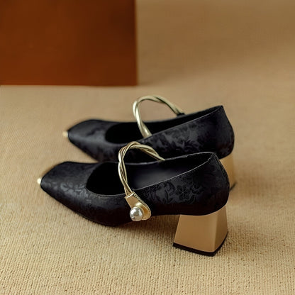 Rhonda - Elegantes zapatos de tacón bloque para mujeres