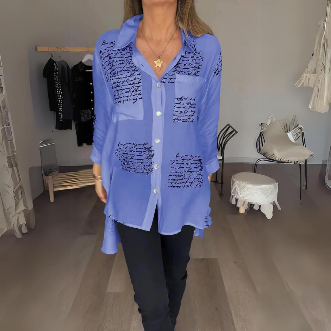 Skylar – Camisa de botones manuscrita