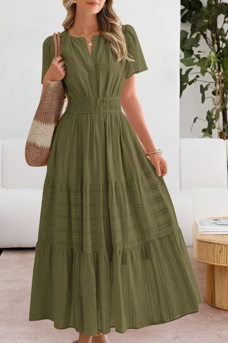 FREYA – VESTIDO MAXI TIERED CON ENCANTO BAJO EL SOL