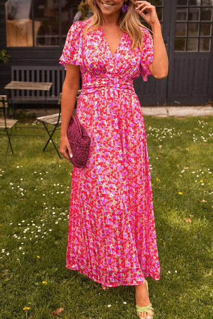 Vestido Largo Elegante Evelyn con Escote en V
