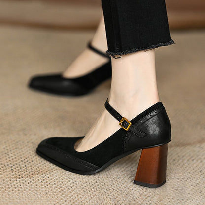 Emmy - Elegantes sandalias de punta cuadrada para mujeres