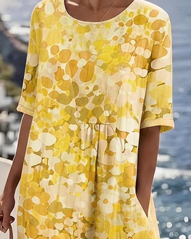 Vestido Fluido con Estampado