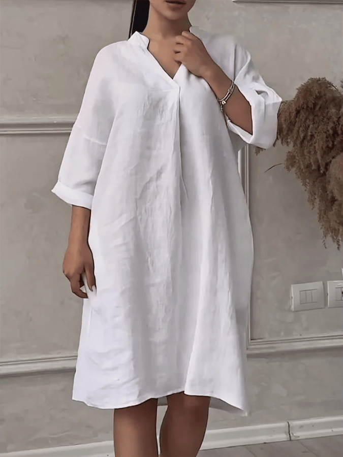 Aeris™ - Vestido V-Cuello Sin Esfuerzo