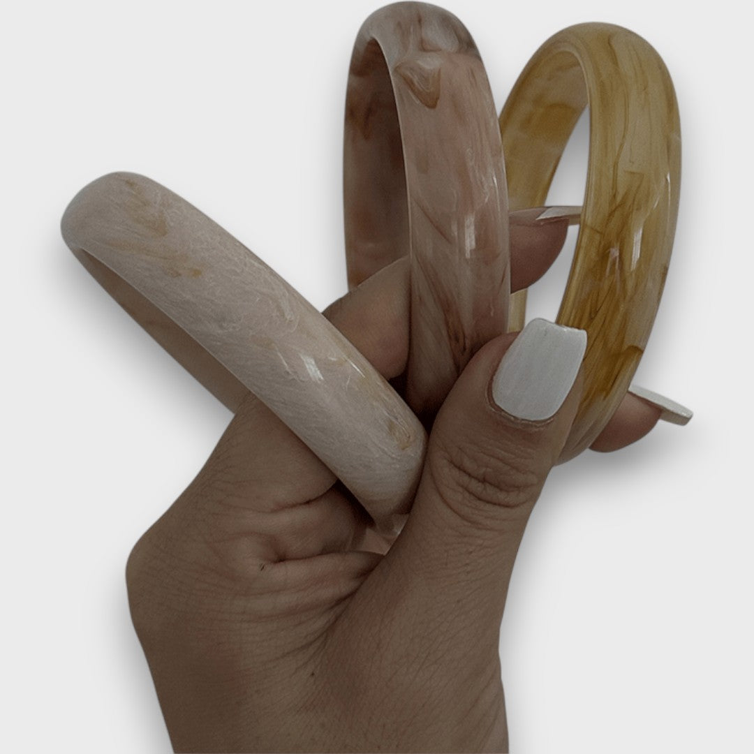 Marisa – Pulsera Vintage con Efecto Mármol