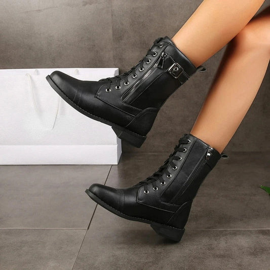 Ivetta - Botas de Cuero Brillante