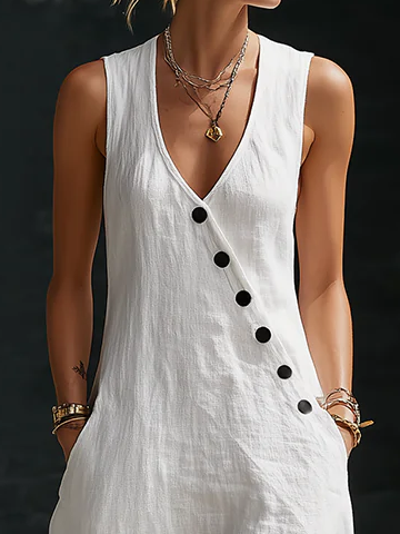 Robe Maxi Donna Bottonata Fluida - Eleganza Minimalista Quotidiana