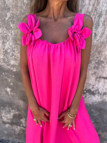 Vestido Floral Escote en U - Elegancia Atemporal
