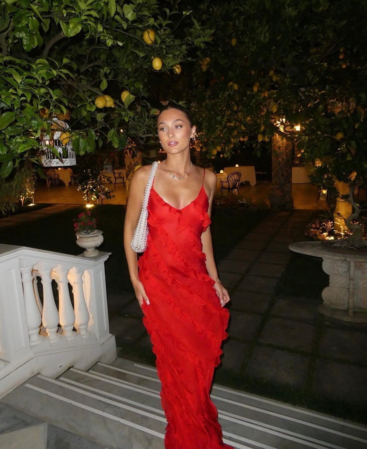 Zara - Vestido Maxi con Volantes