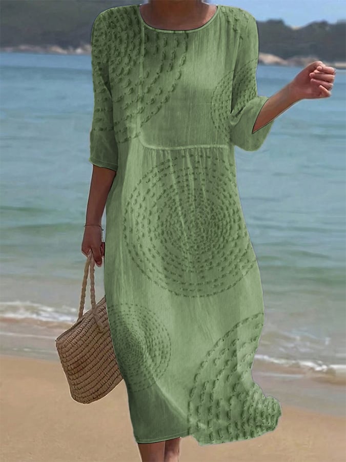 Vestido casual bordado para mujeres.