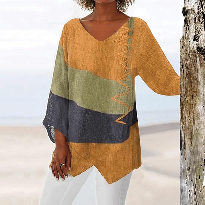 Ella - Blusa de Manga Larga Cómoda para el Día a Día