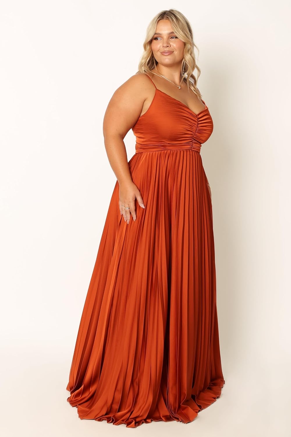 GRANT – VESTIDO MIDI PLEGADO FORMAL