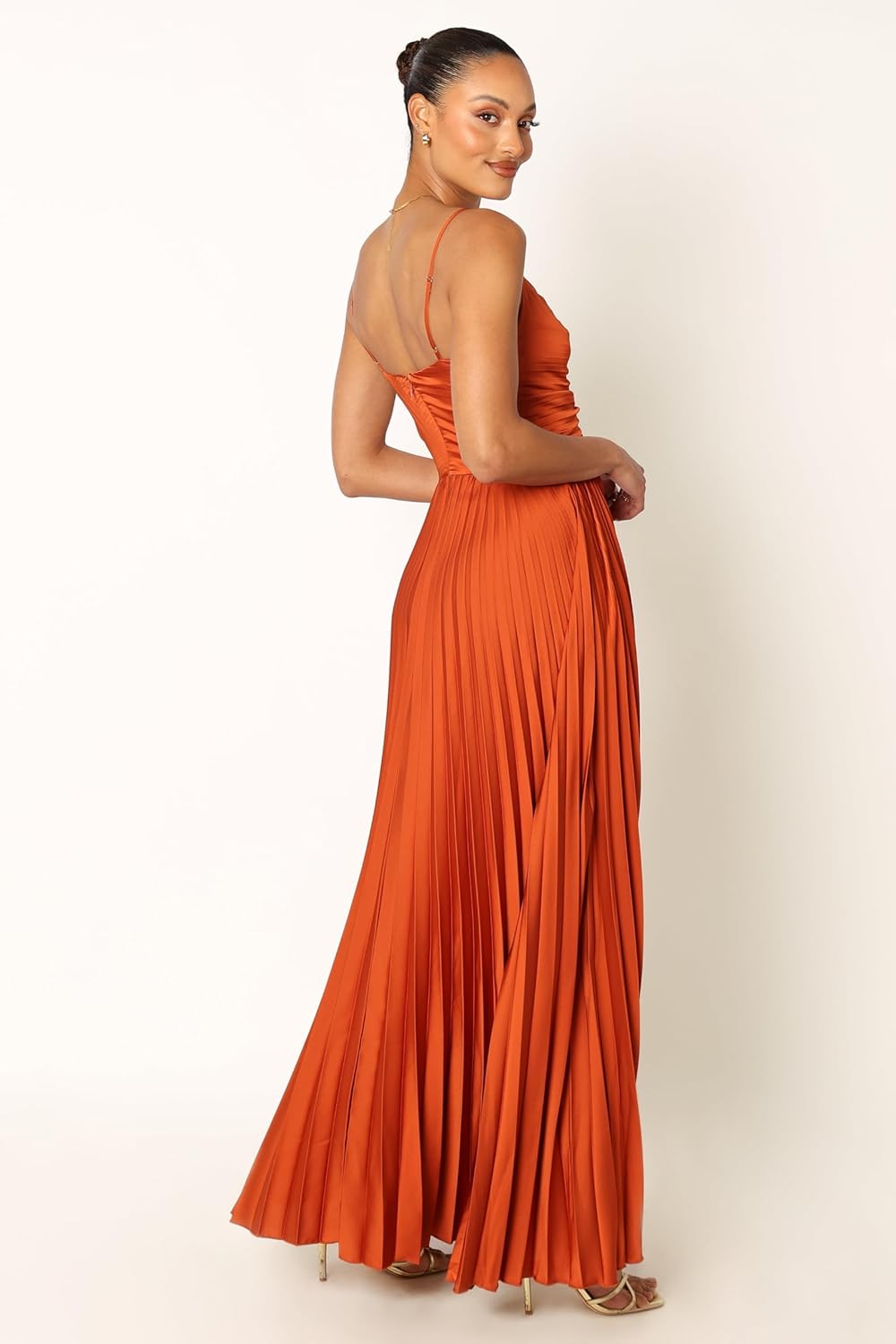 GRANT – VESTIDO MIDI PLEGADO FORMAL
