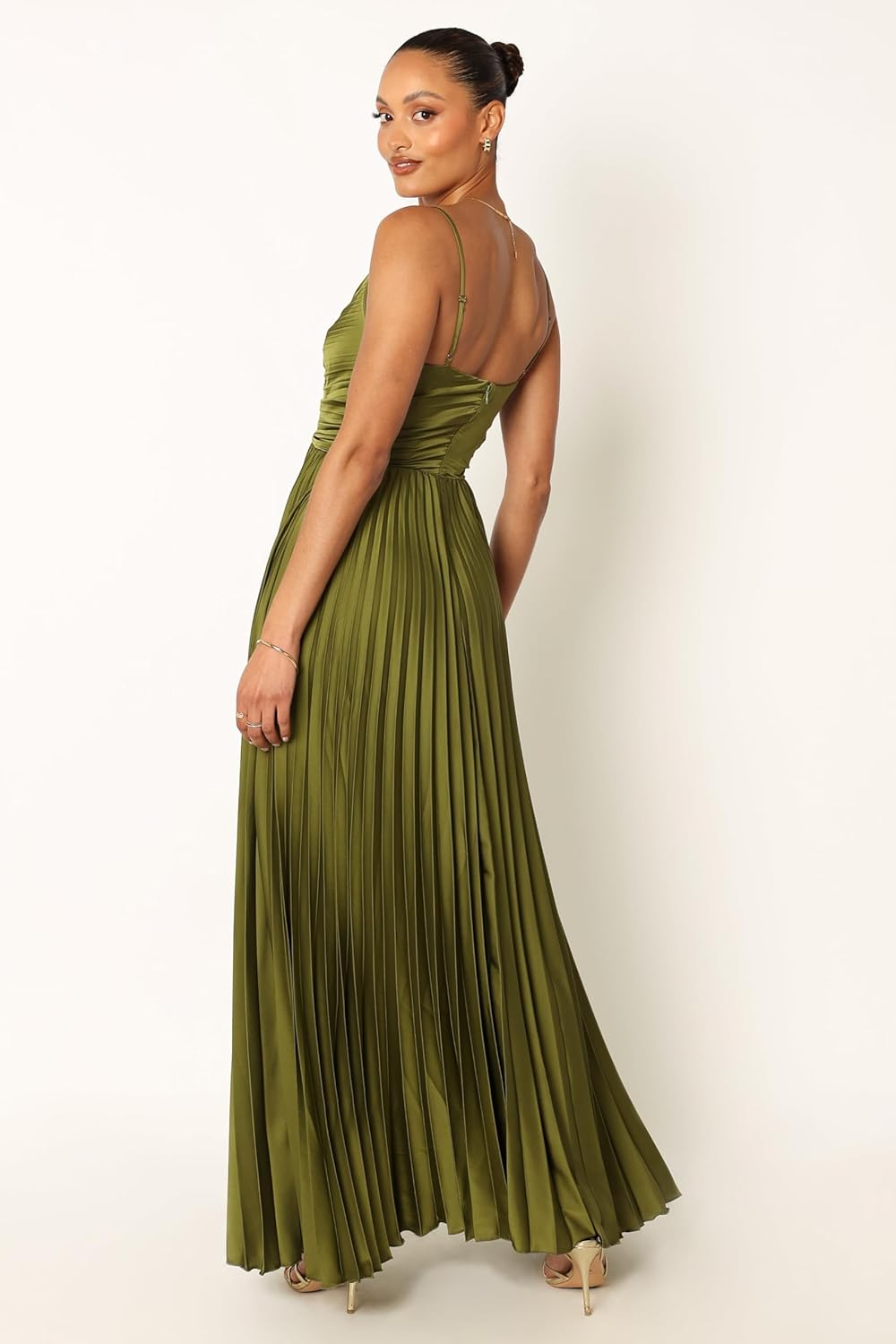 GRANT – VESTIDO MIDI PLEGADO FORMAL