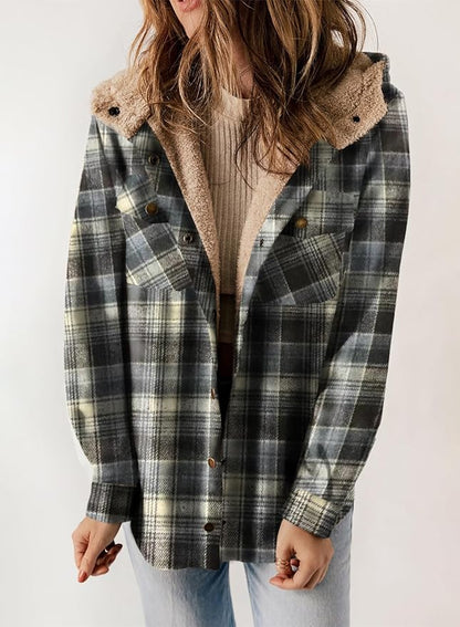 Elvessa | Chaqueta de Franela a Cuadros