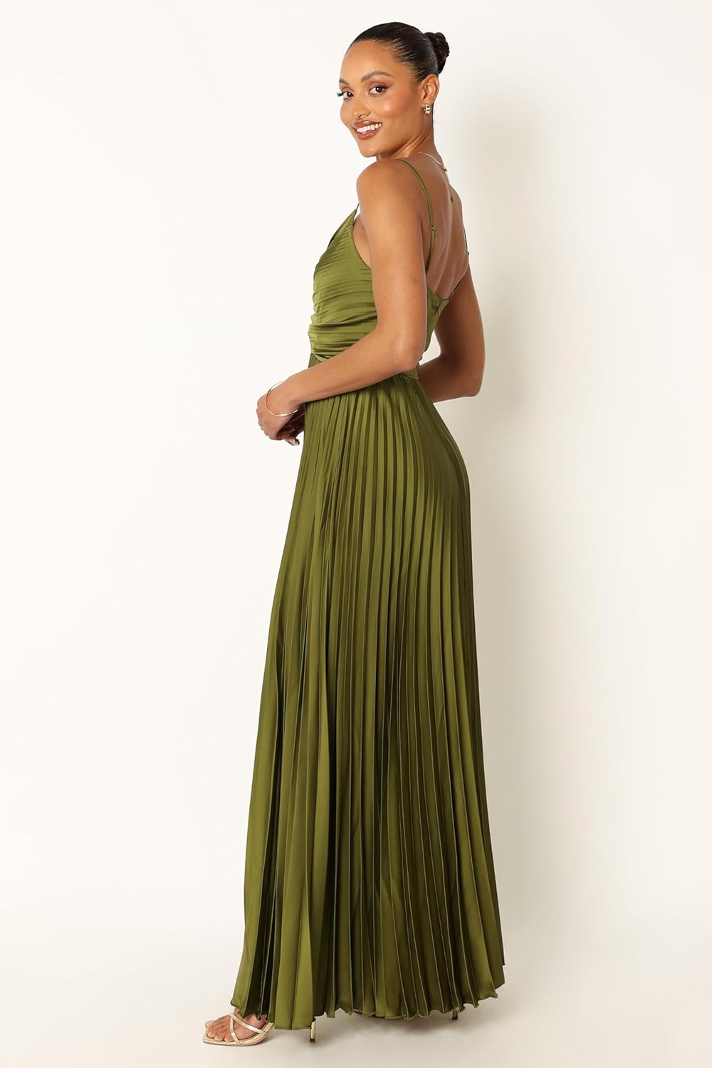 GRANT – VESTIDO MIDI PLEGADO FORMAL