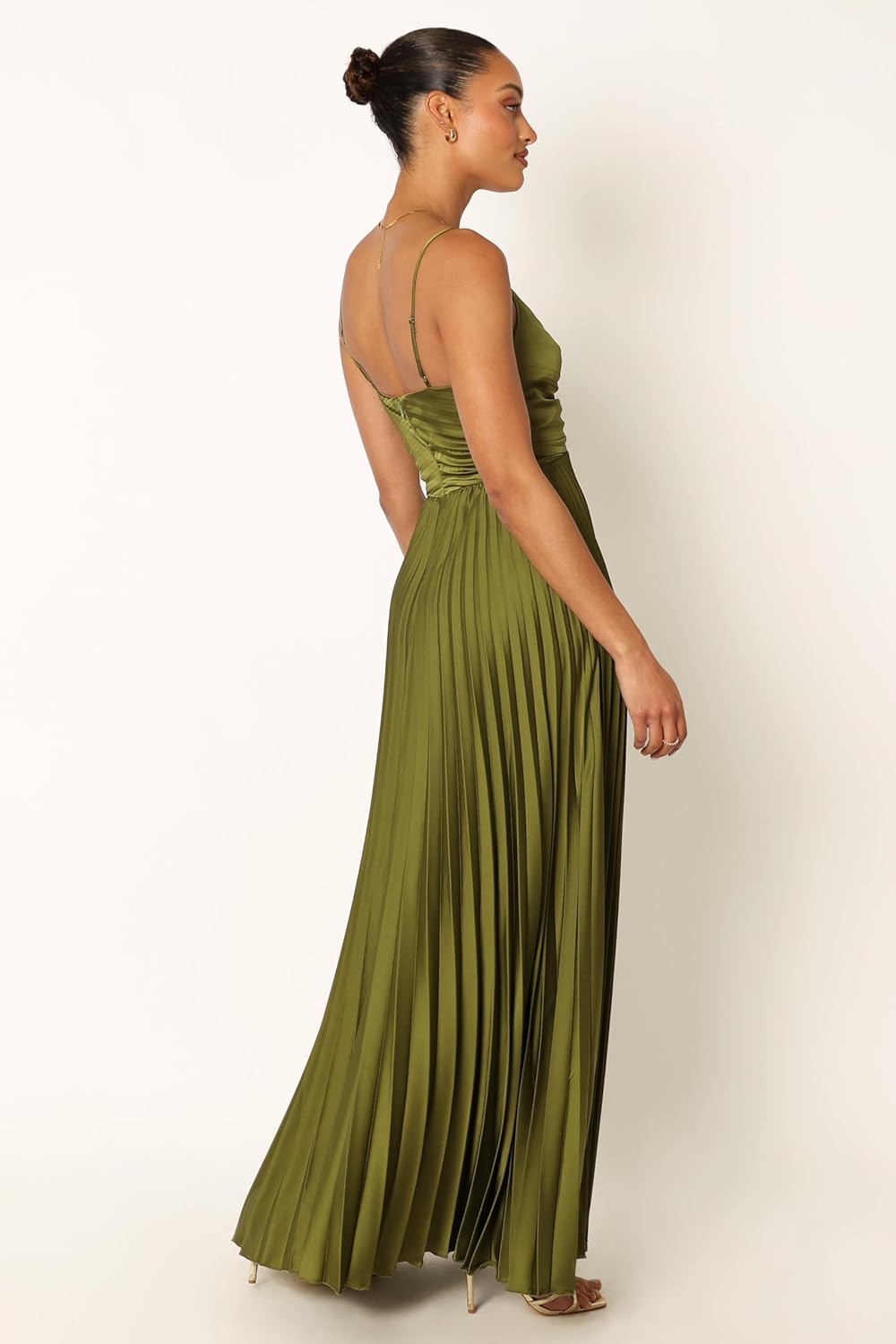 GRANT – VESTIDO MIDI PLEGADO FORMAL