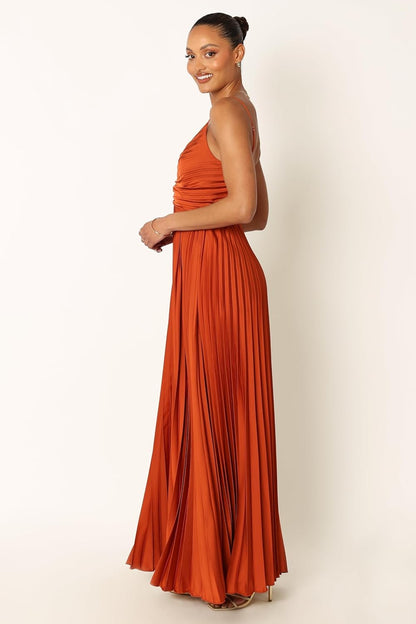 GRANT – VESTIDO MIDI PLEGADO FORMAL