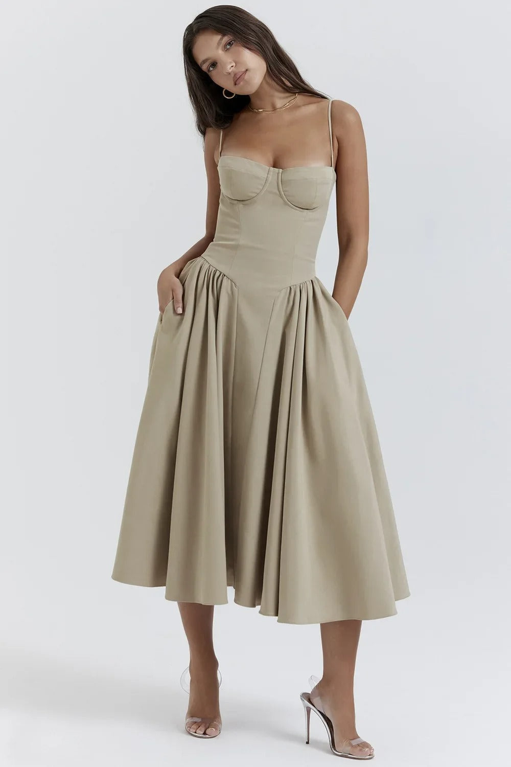 Elara | Vestido de Sol con Corsé Elegante