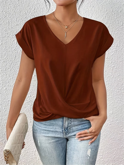 T-Shirt Casual V-Neck Sanne
